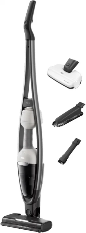 AEG Akku-Stielstaubsauger AS62HB25SH HYGIENIC 6000 CORDLESS CLEANER 2IN1 shell white, Innovative Roll in/Roll out Ladestation, Behältervolumen 300 m