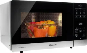 BAUKNECHT Mikrowelle MW 49 SL, 1900 Watt, 25 Liter, 6 Leistungsstufen, Crisp-Funktion - u.a. für TK-Pizza in 11min