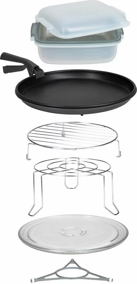 BAUKNECHT Mikrowelle MW 49 SL, 1900 Watt, 25 Liter, 6 Leistungsstufen, Crisp-Funktion - u.a. für TK-Pizza in 11min – Bild 2