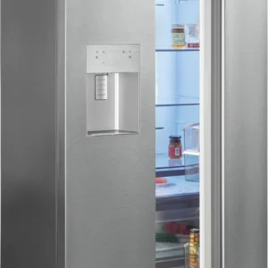 Bauknecht Side-by-Side SBS IW D90 Pearl, Rauminhalt gesamt: 578 Liter, Dual Cool Total NoFrost, Inverter Kompressor, EEK: D