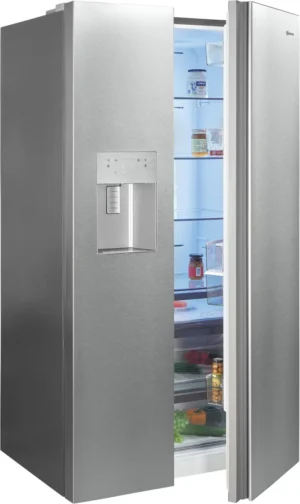 Bauknecht Side-by-Side SBS IW D90 Pearl, Rauminhalt gesamt: 578 Liter, Dual Cool Total NoFrost, Inverter Kompressor, EEK: D
