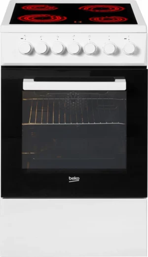 Beko Elektro-Standherd FSM57100GW, EEK: A, SimpleSteam, Heißluft mit Ringheizkörper, Zeitschaltuhr