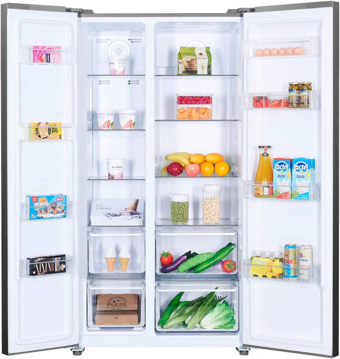 Beko GNO5322XPN 8996313200 Side by side Kühlschrank, 347 Liter Volumen, EEK: E, Nutzinhalt: 532 Liter, No Frost – nie wieder abtauen!, Silberfarben – Bild 3