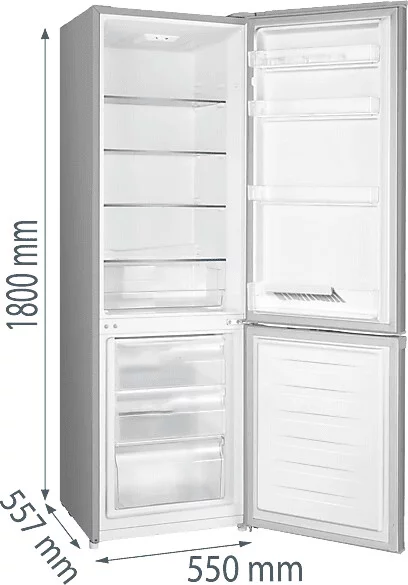 GORENJE RK418DPS4 Kühlgefrierkombination (D, 269 l, 1800 mm hoch, Grau)