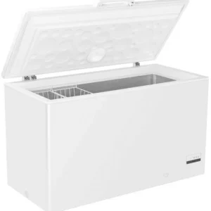 Haier HCE321T Gefriertruhe, 319 Liter Volumen, EEK: D, Tauwasserablauf, Super-Gefrierfunktion, Weiß