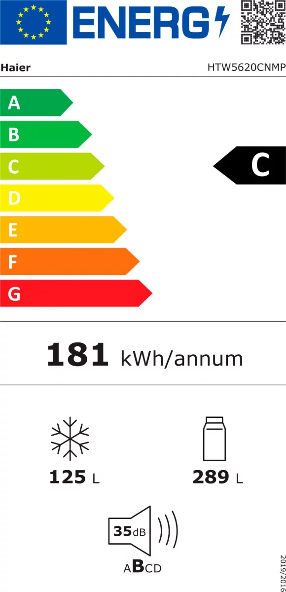 Haier HTW5620CNMP Kühl/Gefrierkombination, 289 Liter Volumen, EEK: C, Humidity Zone: Obst, Gemüse und Salat 2x länger frisch halten – Bild 3