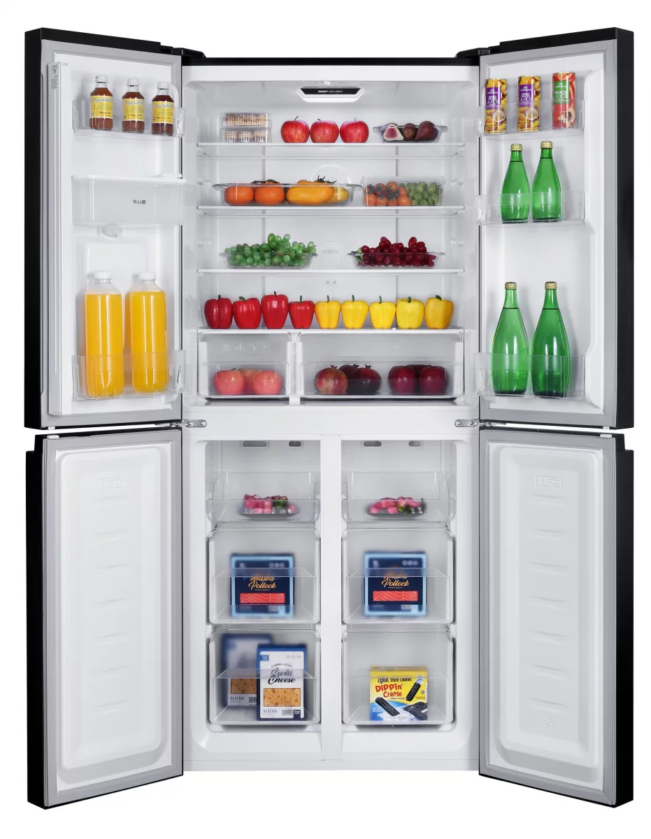 Hanseatic Side by side HCDC18080CWD, Multi Door, NoFrost, Wasserspender, Display, EEK: C (A-G), Schnellgefrierfunktion für Tiefkühlprodukte – Bild 2