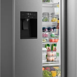 Hanseatic Side by side HSBS17590CWEI, EEK: C (A-G), mit Eis-, Crushed-Ice- und Wasserspender, Nutzinhalt: 574 Liter, Abtauautomatik