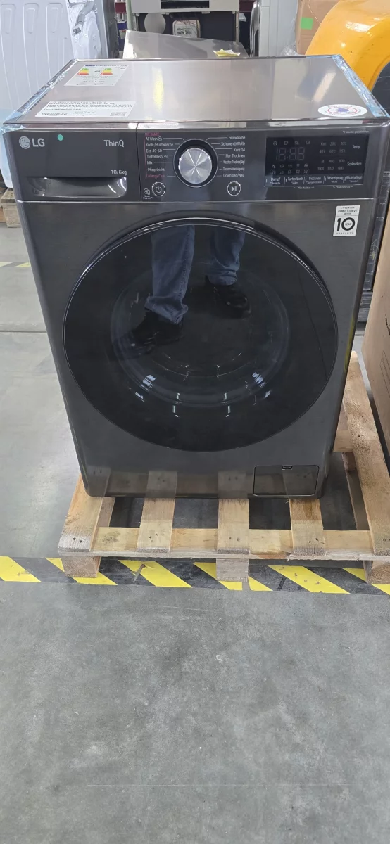 LG Waschtrockner Serie 7 W4WR70X6YB, Schwarz, 10 Kg Waschen und 6 Kg Trocknen, 71 dB(A), 1400 U/min, Steam: Tiefenreinigung mit Dampf, AquaLock® Vollwasserschutz, TurboWash® 360° – Bild 2