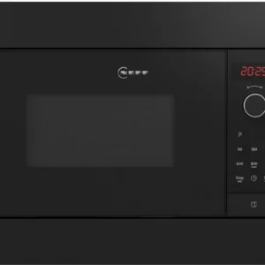 Neff Einbau-Mikrowelle HLAWG26S3, 20 Liter, 5 Leistungsstufen, Seitliche Drehtür, LED-Display, Bedienknebel & 1-Touch Buttons, Automatikprogramme