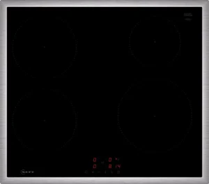 NEFF T46SBE1L0 Induktionskochfeld (583 mm breit, 4 Kochzonen) Touch Control, Edelstahlrahmen