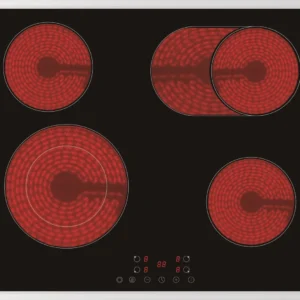 Siemens ET601FNP1E Kochmulde Keramik Autark, Elektro-Kochfeld von SCHOTT CERAN®, 1 Bräterzone/1 Zweikreiszone, Schwarz