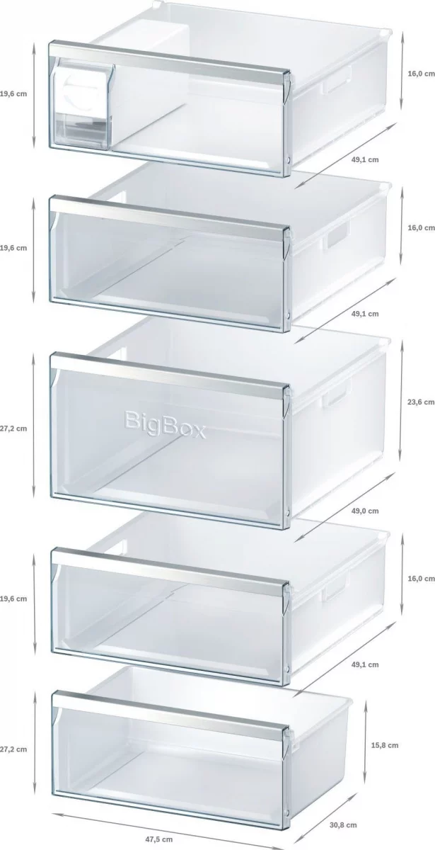 Siemens GS58NAWCV Freistehender Gefrierschrank, 366 Liter Volumen, EEK: C, Nutzinhalt: 366 l, No Frost – nie wieder abtauen!, Weiß – Bild 4