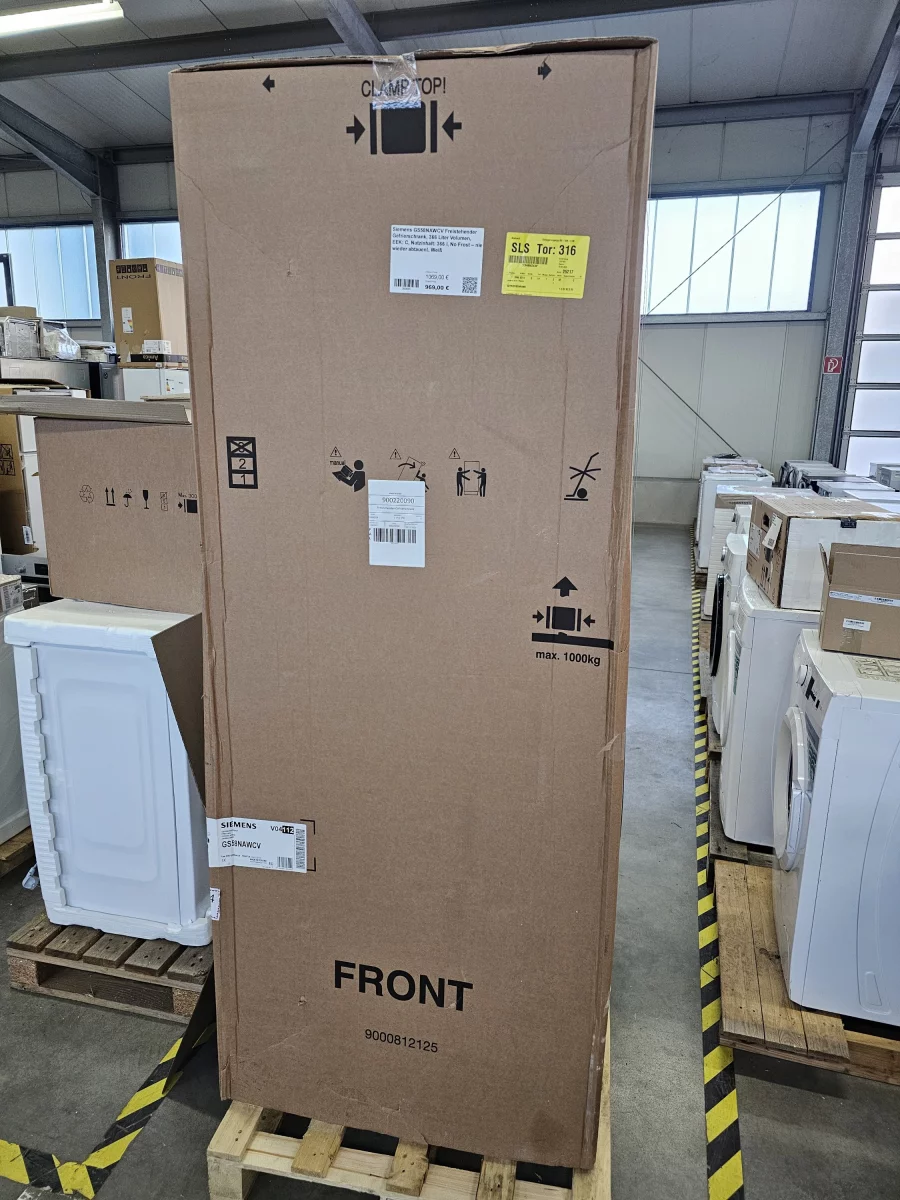 Siemens GS58NAWCV Freistehender Gefrierschrank, 366 Liter Volumen, EEK: C, Nutzinhalt: 366 l, No Frost – nie wieder abtauen!, Weiß – Bild 2